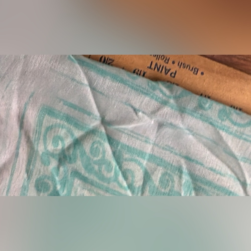 Mint Green Patterned square Scarf - Picture 12 of 12